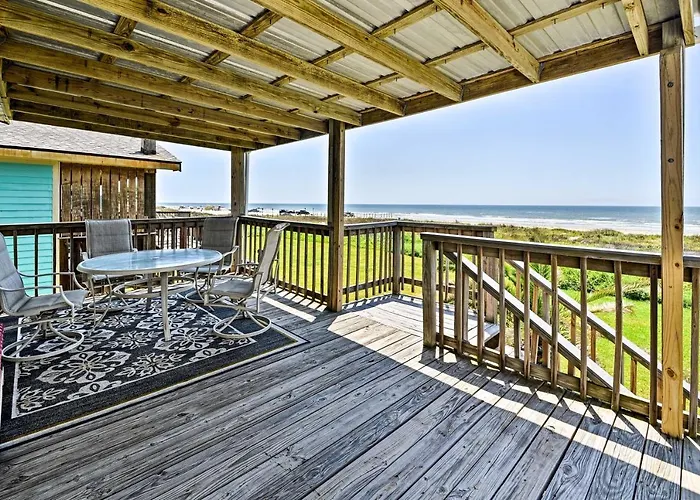 Galveston Beach House With Private Deck And Gulf Views