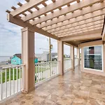 Oceanfront Galveston Beach House Steps To Sand!